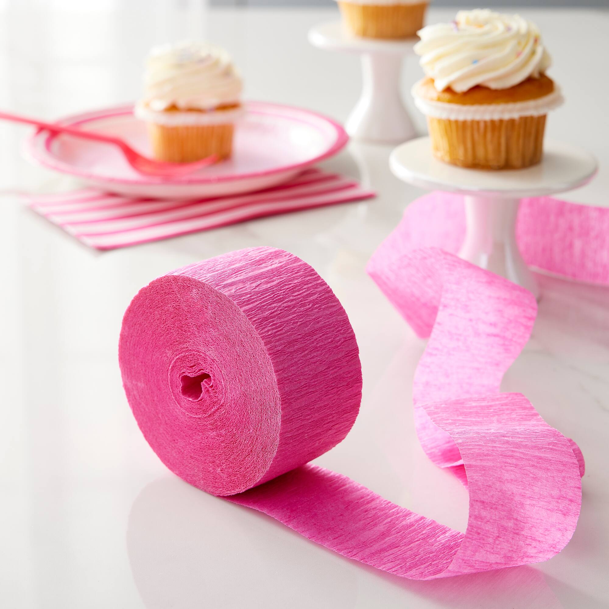 48 Pack: 81ft. Pink Crepe Streamer by Celebrate It™